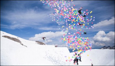 Snowboarding excellent demonstration 