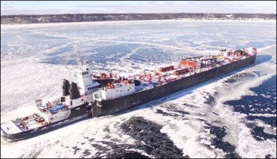  frozen lake in Michigan