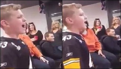 11-year-old boy surprised